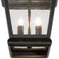 Meyda Lighting Palmer 12" 2-Light Black Patina Pendant Light With Clear Seeded Shade Glass