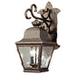 Meyda Lighting Palmer 9" 2-Light Gilded Tobacco Wall Sconce With Clear Seeded Shade Glass