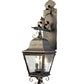 Meyda Lighting Palmer 9" 2-Light Gilded Tobacco Wall Sconce With Clear Seeded Shade Glass