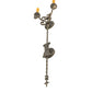 Meyda Lighting Palmira 13" 2-Light Antique Brass Wall Sconce With Ivory Faux Candlelight