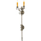 Meyda Lighting Palmira 13" 2-Light Antique Brass Wall Sconce With Ivory Faux Candlelight