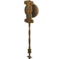Meyda Lighting Palmira 13" 2-Light Gilded Tobacco Wall Sconce With Amber Faux Candlelight
