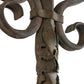 Meyda Lighting Palmira 15" 3-Light Organic Rust Wall Sconce With Amber Faux Candlelight