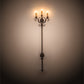 Meyda Lighting Palmira 16" 3-Light Classic Rust Wall Sconce With Ivory Faux Candlelight