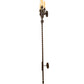 Meyda Lighting Palmira 16" 3-Light Classic Rust Wall Sconce With Ivory Faux Candlelight