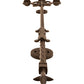 Meyda Lighting Palmira 16" 3-Light Classic Rust Wall Sconce With Ivory Faux Candlelight
