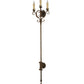 Meyda Lighting Palmira 16" 3-Light Coffee Bean Wall Sconce With Ivory Faux Candlelight