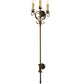 Meyda Lighting Palmira 16" 3-Light Coffee Bean Wall Sconce With Ivory Faux Candlelight