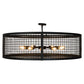 Meyda Lighting Paloma Golpe 182475 60" 12-Light Textured Black Pendant Light