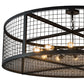 Meyda Lighting Paloma Golpe 182475 60" 12-Light Textured Black Pendant Light