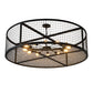 Meyda Lighting Paloma Golpe 182475 60" 12-Light Textured Black Pendant Light