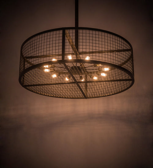 Meyda Lighting Paloma Golpe 182581 60" 12-Light Timeless Bronze Pendant Light