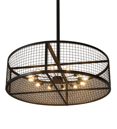 Meyda Lighting Paloma Golpe 182581 60" 12-Light Timeless Bronze Pendant Light
