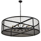 Meyda Lighting Paloma Golpe 197671 60" 12-Light Textured Black Pendant Light