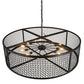 Meyda Lighting Paloma Golpe 197671 60" 12-Light Textured Black Pendant Light