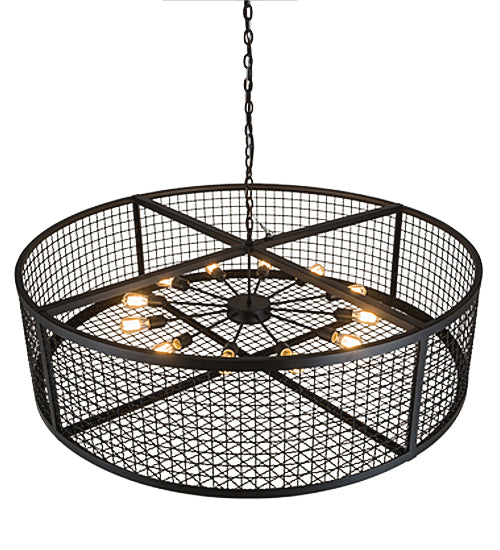 Meyda Lighting Paloma Golpe 197671 60" 12-Light Textured Black Pendant Light
