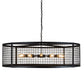 Meyda Lighting Paloma Golpe 197671 60" 12-Light Textured Black Pendant Light