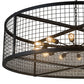 Meyda Lighting Paloma Golpe 197671 60" 12-Light Textured Black Pendant Light
