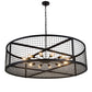 Meyda Lighting Paloma Golpe 197671 60" 12-Light Textured Black Pendant Light