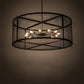 Meyda Lighting Paloma Golpe 197674 60" 12-Light Textured Black Pendant Light