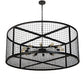 Meyda Lighting Paloma Golpe 197674 60" 12-Light Textured Black Pendant Light