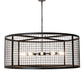 Meyda Lighting Paloma Golpe 197674 60" 12-Light Textured Black Pendant Light