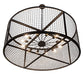 Meyda Lighting Paloma Golpe 197674 60" 12-Light Textured Black Pendant Light