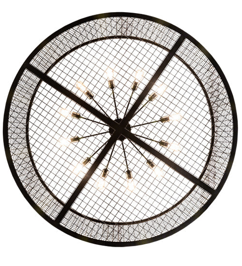 Meyda Lighting Paloma Golpe 197674 60" 12-Light Textured Black Pendant Light