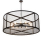 Meyda Lighting Paloma Golpe 197674 60" 12-Light Textured Black Pendant Light