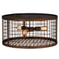 Meyda Lighting Paloma Golpe 24" 3-Light Vintage Copper Flush Mount Light