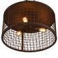 Meyda Lighting Paloma Golpe 24" 3-Light Vintage Copper Flush Mount Light