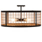 Meyda Lighting Paloma Golpe 24" 4-Light Flat Black & Metallic Bronze Semi-flush Mount Light