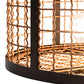 Meyda Lighting Paloma Golpe 24" 4-Light Flat Black & Metallic Bronze Semi-flush Mount Light