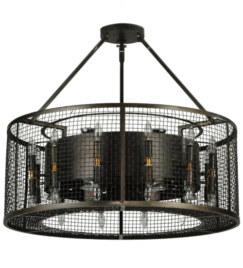 Meyda Lighting Paloma Golpe 30" 36-Light Restoration Bronze Pendant Light