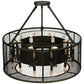 Meyda Lighting Paloma Golpe 30" 36-Light Restoration Bronze Pendant Light