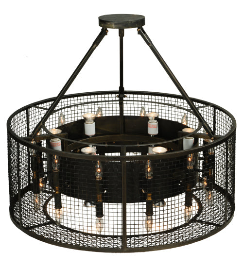 Meyda Lighting Paloma Golpe 30" 36-Light Restoration Bronze Pendant Light