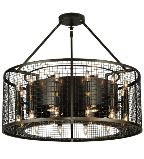 Meyda Lighting Paloma Golpe 30" 36-Light Restoration Bronze Pendant Light