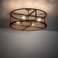 Meyda Lighting Paloma Golpe 30" 4-Light Flat Black & Metallic Bronze Semi-flush Mount Light