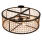 Meyda Lighting Paloma Golpe 30" 4-Light Flat Black & Metallic Bronze Semi-flush Mount Light