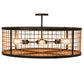 Meyda Lighting Paloma Golpe 30" 4-Light Flat Black & Metallic Bronze Semi-flush Mount Light