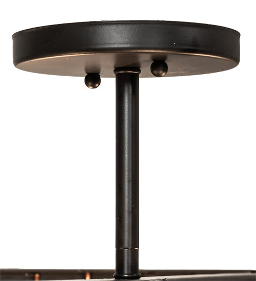 Meyda Lighting Paloma Golpe 30" 4-Light Flat Black & Metallic Bronze Semi-flush Mount Light
