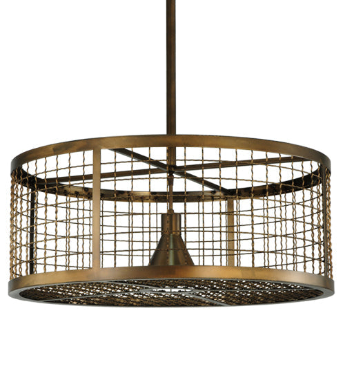 Meyda Lighting Paloma Golpe 30" Antique Copper Pendant Light