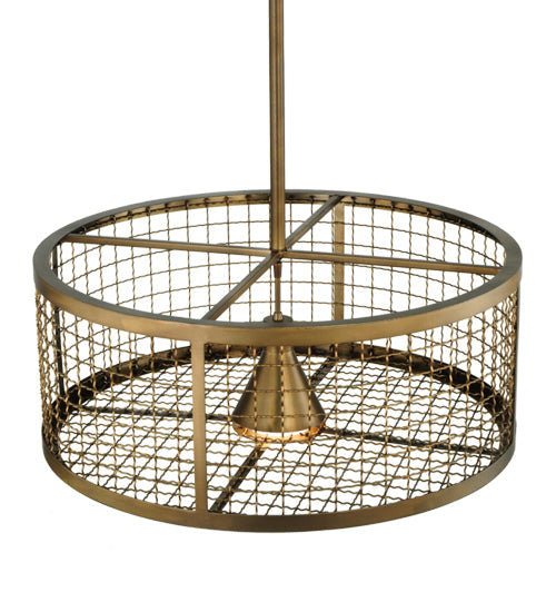 Meyda Lighting Paloma Golpe 30" Antique Copper Pendant Light