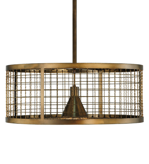 Meyda Lighting Paloma Golpe 30" Antique Copper Pendant Light