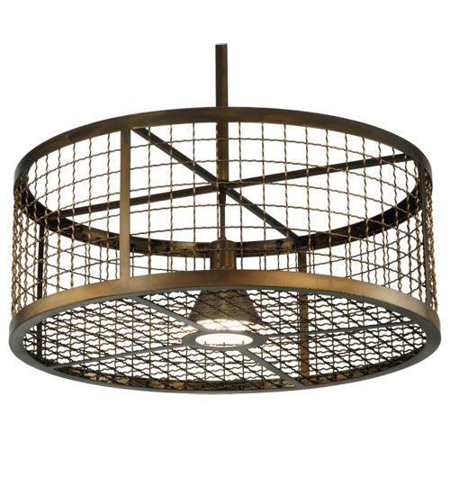 Meyda Lighting Paloma Golpe 30" Antique Copper Pendant Light