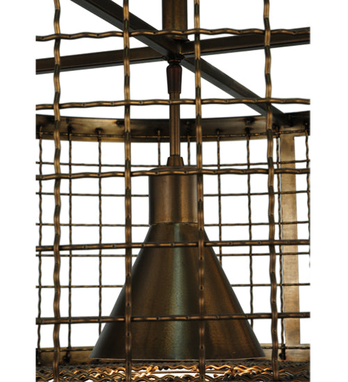 Meyda Lighting Paloma Golpe 30" Antique Copper Pendant Light