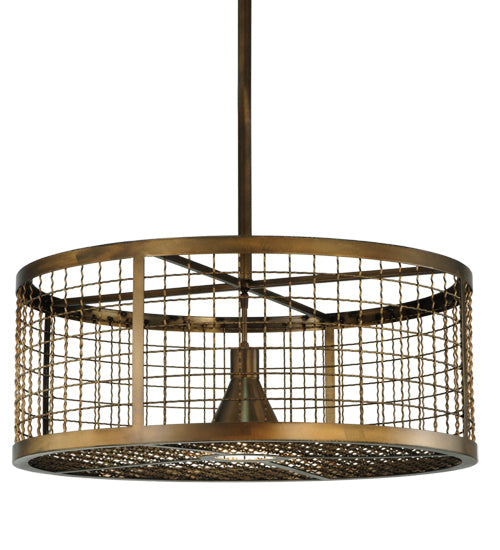 Meyda Lighting Paloma Golpe 30" Antique Copper Pendant Light