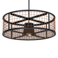 Meyda Lighting Paloma Golpe 30" Flat Black & Metallic Bronze Pendant Light