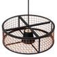 Meyda Lighting Paloma Golpe 30" Flat Black & Metallic Bronze Pendant Light