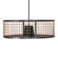 Meyda Lighting Paloma Golpe 30" Flat Black & Metallic Bronze Pendant Light